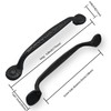 CABDM 2 Pack Rustic Black Hammered Cabinet Pulls - Vintage