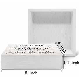 SRADMO God Is Still Writing Your Story, Prayer Room Decor,Bible Verse Decor, Christian Decor Wooden Box Sign Decoration For Home Office, Inspirational Signs Shelf Table Decor
