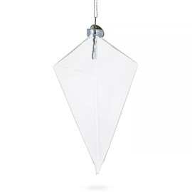 BESTPYSANKY Diamond Shape Clear Glass Christmas Ornament 3.6 Inches