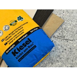 Kiesel Servolight Grey Acrylic Polymer Modified Thinset Mortar 33 lbs Bag Cement-Based Highly Flexible Self-Curring with Extended Coverage for Flooring Underlayment and Ceramic Tiles