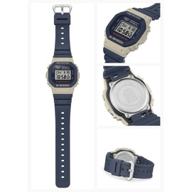 Casio DW-5610BEP-2JR Men's Wristwatch, BlackEyePatch Collaboration Model, Navy, navy