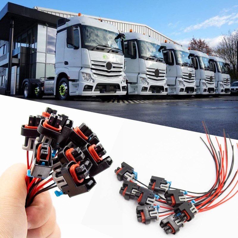 ZUDKSUY Conector inyector de combustible, 8 unidades (longitud del cable: