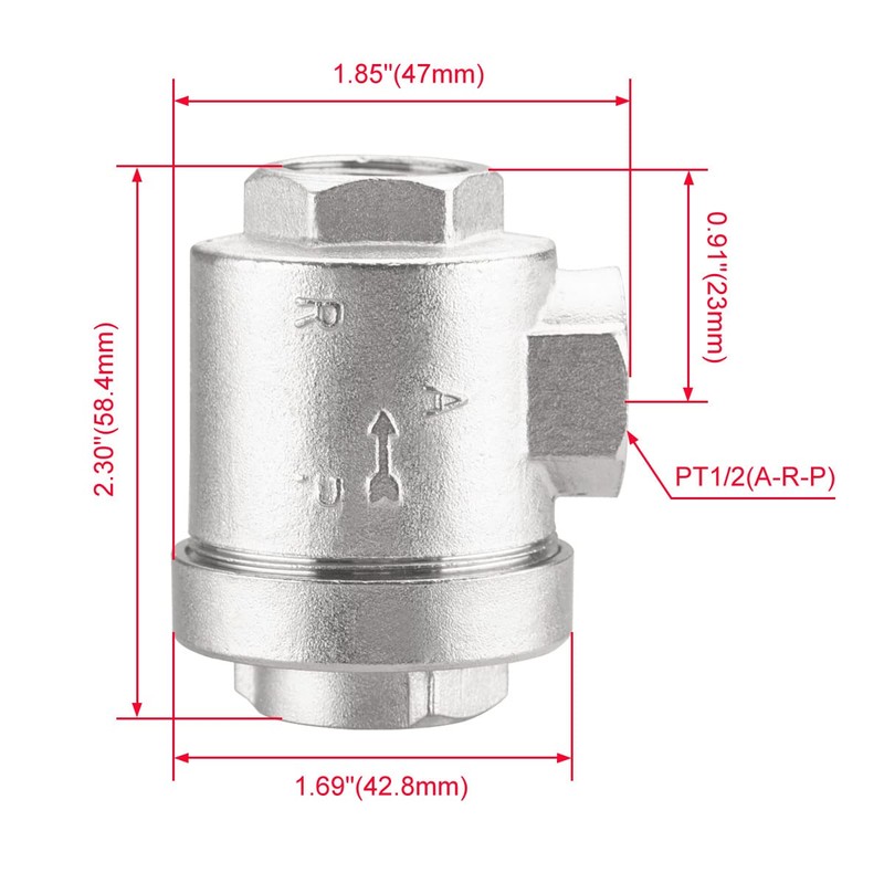 Heschen Pneumatic Quick Exhaust Valve BQE-04 PT1/2 Inch Disposable Flow