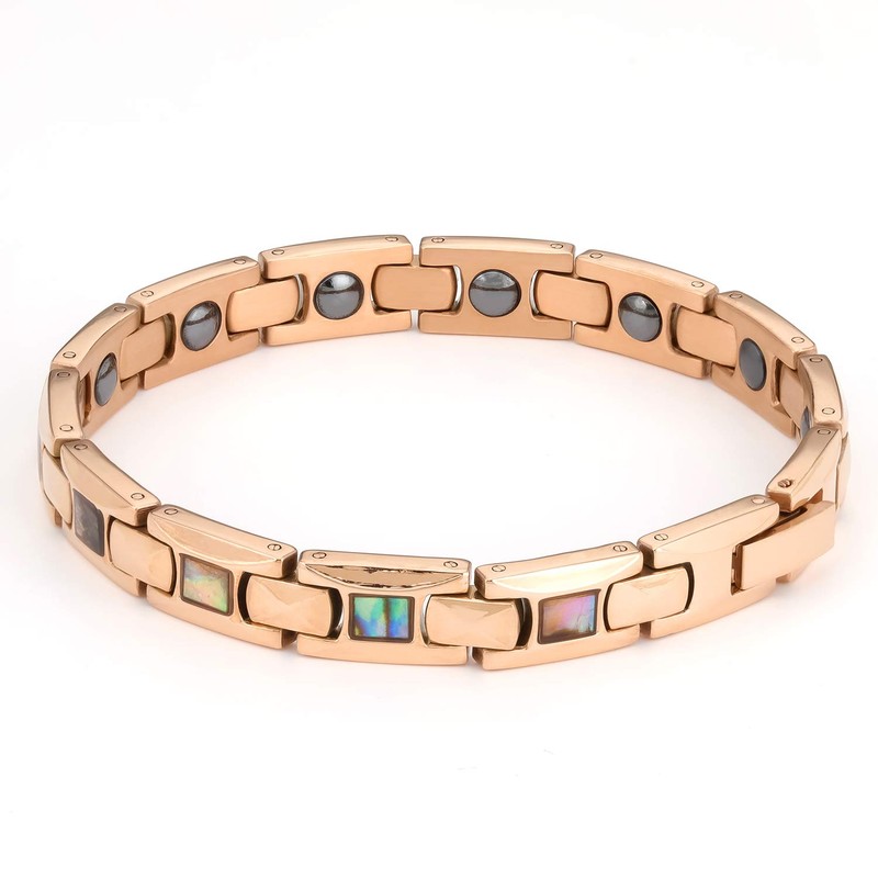 Germanium Bracelet Women's Bracelet Colorful Natural Seashell Inlay Pink Gold