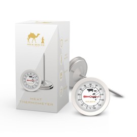 Silk Route Home Meat Thermometer Multi-Purpose Perfectly Cooked Meat Stainless Steel Internal Probe Analogue 11.5cm