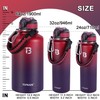 TOPBADE Half Gallon Insulated Water Bottle with Paracord Handle, 64oz