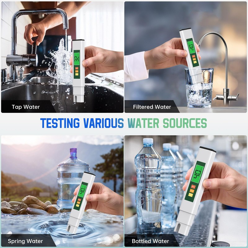TDS Water Tester, 4 in 1 TDS Meter Digital Water