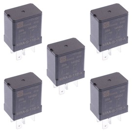 Meishuo 12V Micro Automotive Car Relay 35A 4-Pin SPNO Electronics DIY Replacement Repair (Pack of 5)