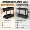 2-Tier Under Sink Organizer with Pull-Out Drawer & Hooks