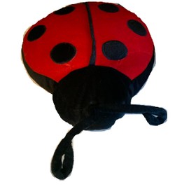 Aunt Sandy's Sewing weighted stuffed animal with 3 lbs, lady bug, grumpy cat, pig, panda or lion, washable plush buddy (lady bug)