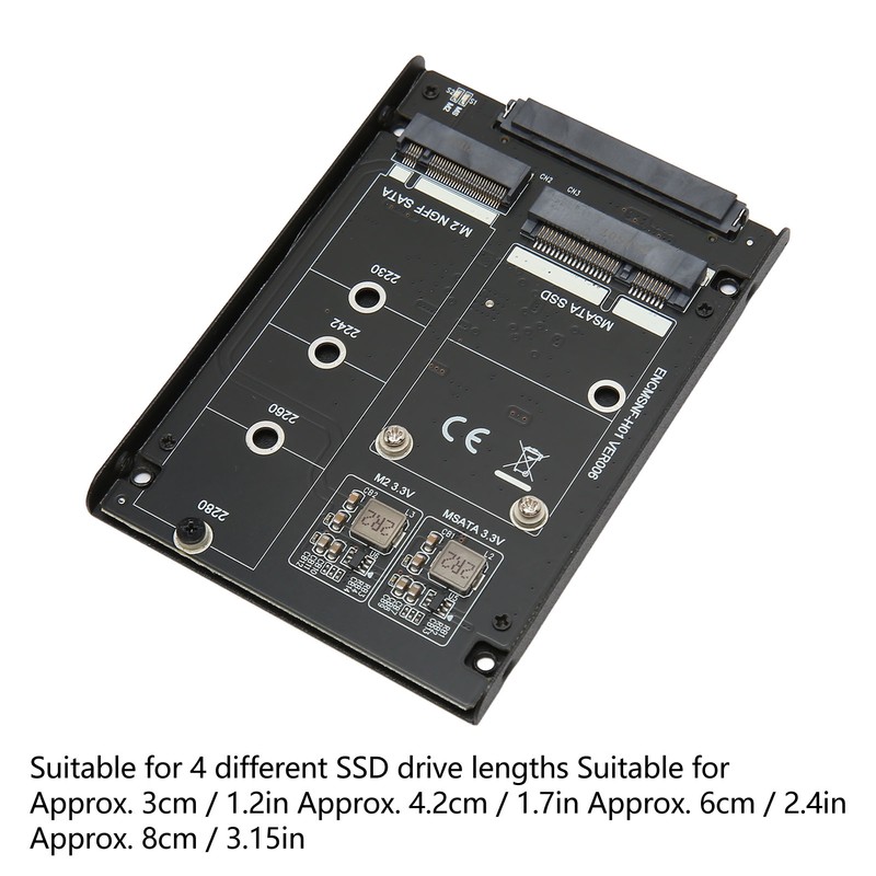 M.2 NGFF MSATA to SATA3 Adapter Card JBOD Mode 6Gbps