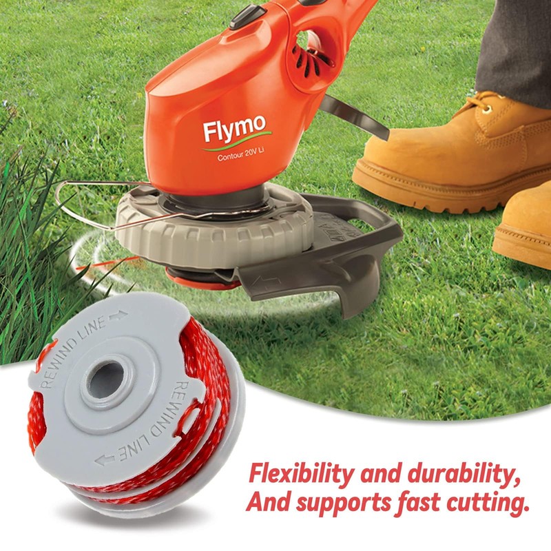 Viilich 4pcs Strimmer Spool Compatible with Flymo FLY021 513937190,Double Autofeed