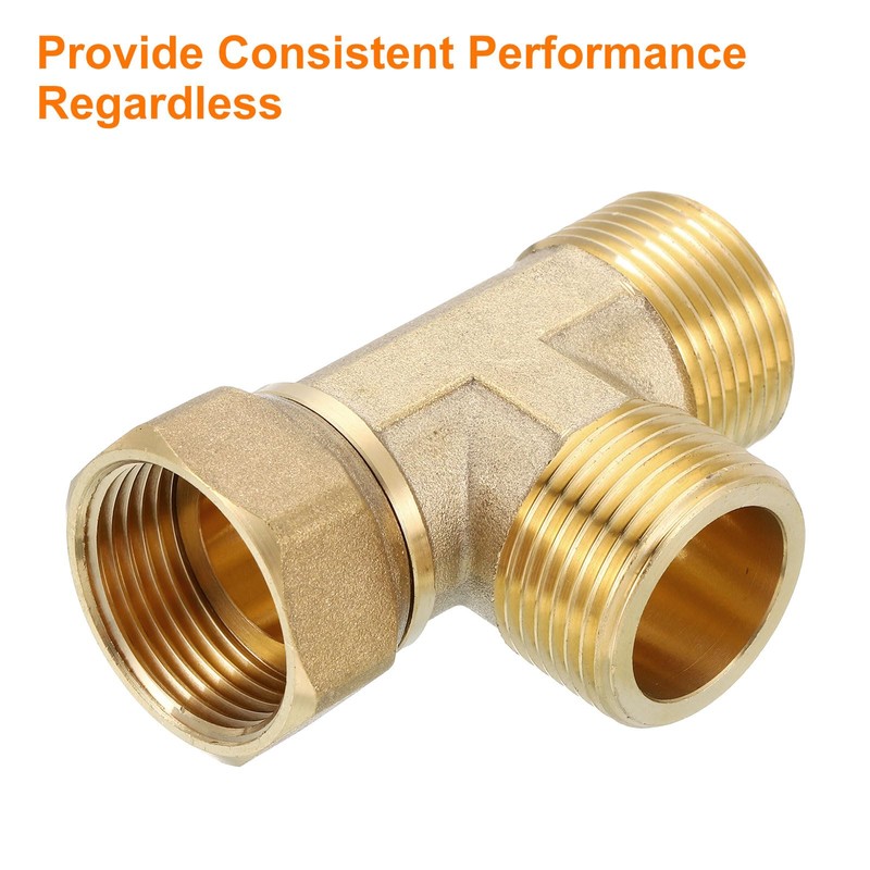 uxcell Brass Tee Swivel Pipe Fitting, G3/4" (Female x Male