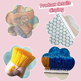 DL-YTG Latch Hook Kits Rug Western Cowboy Crochet Yarn Cushion Colour Pre-Printed Canvas Cover Rug Needlework DIY Hook and Latch Kit Christmas Home Decoration 60X40cm/24x16 inch
