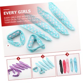 FRCOLOR 24pcs Flexible Sponge Hair Rollers Non-Damaging Sleep Curler Set Multi-Color Pillow Curlers for Hair Types for Overnight Use