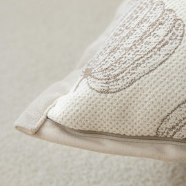 Virellisee Beige Modern Couch Throw Pillow Covers 18x18 Inch Set of 2 Chenille Farmhouse Throw Pillow Covers Without Pillows, Neutral Throw Pillows for Sofa, Bed and Home Decor (Beige)