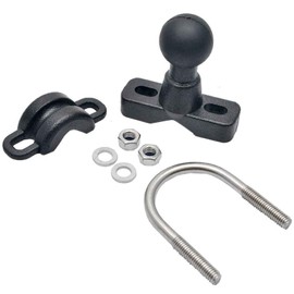 JYTDBCS Motorcycle Handlebar Base Kit with U-Bolt Universal Accessory Black Phone Holder Mount Base