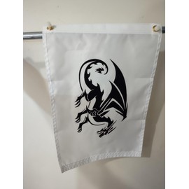 AMZFLAG Solid White Flag 12x18 Inch 2 PC, Vivid Color Small Plain White Flags for Outdoor, Polyester DIY Blank Flags Banner with 2 Brass Grommets Fade Resistant