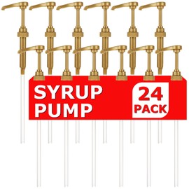 YAYODS 24 Pack Syrup Pump Coffee Syrup Pump Dispenser 750ml/25.4oz Compatible with Torani, Davinci, Jordans Skinny Syrups, Syrup Pumps for Coffee Syrup Bottle