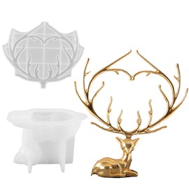 Jewelry Display Resin Mold, Deer Shape Jewelry Organizer Holder Stand Resin Molds for Earrings Pendant Necklace Bracelet Ornament Storage Home Decoration