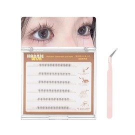 Hannie wish False Eyelashes, For Parts, No Glue, No Barrel, Natural, Long Lasting, For Beginners, Includes Tweezers