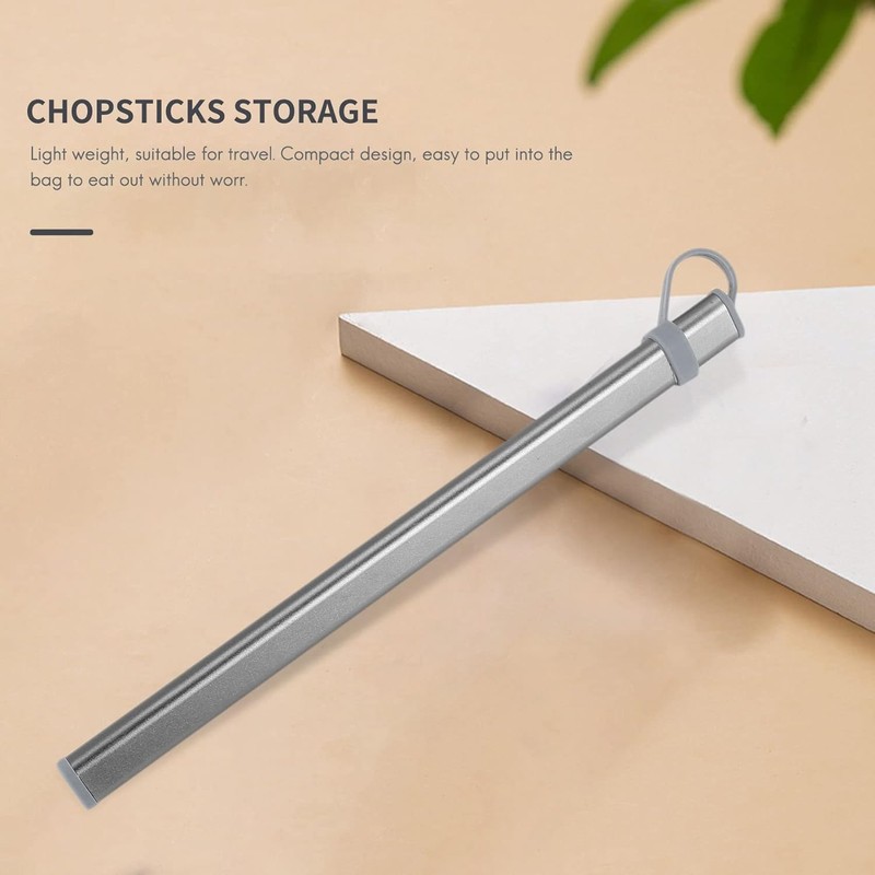 Chopsticks Storage Tubes Aluminum Alloy Box Case for Titanium Chopsticks