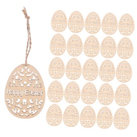 Operitacx 1 Satz Eieranhänger aus Holz Füllstoffe Fondant Spender bastelset basteln ostern easter basteln für ostern backdecor ostern schuldeko Holzscheiben Eierscheibe aus Holz