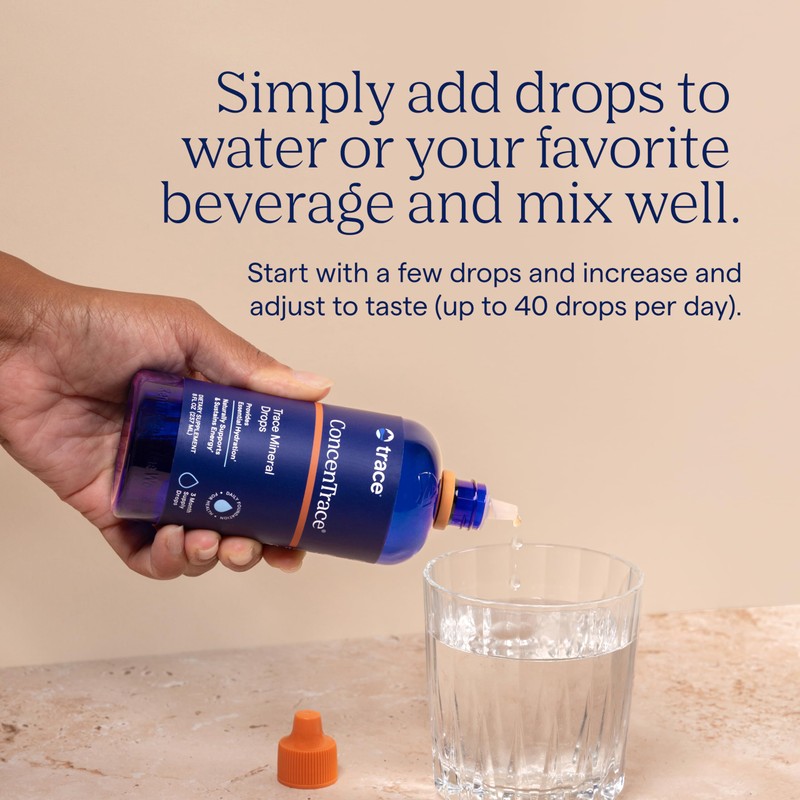 Trace Minerals ConcenTrace Trace Mineral Drops | Supports Energy, Digestion,