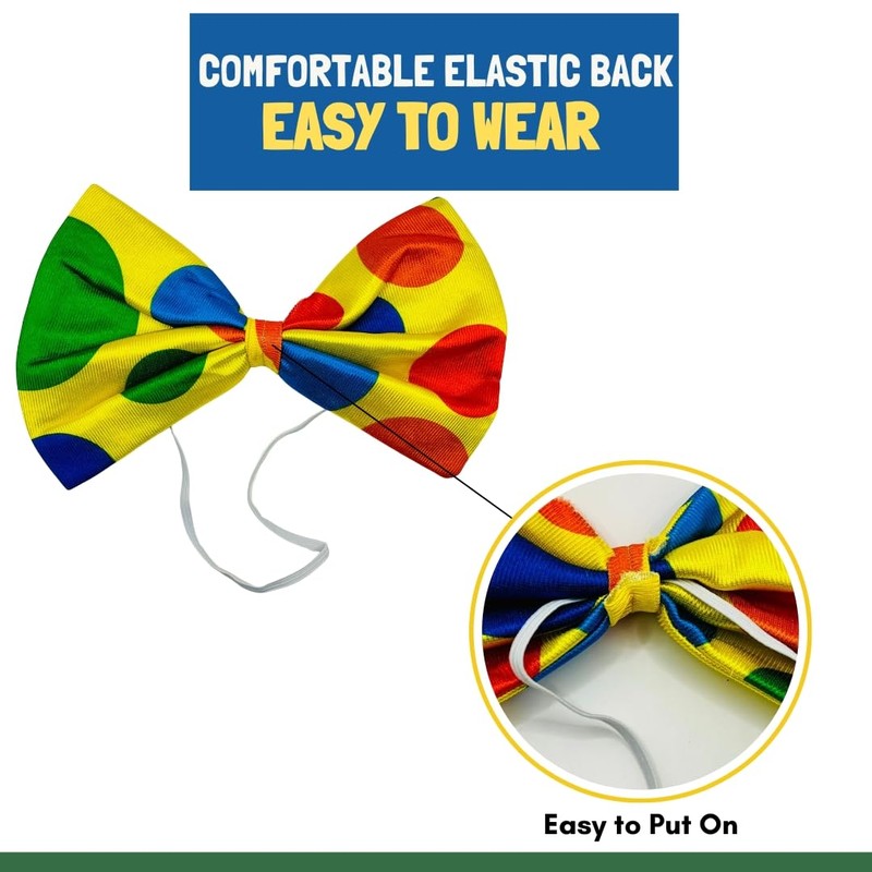 FNA FASHIONS Vibrant Jumbo Clown Bow Tie - One Size