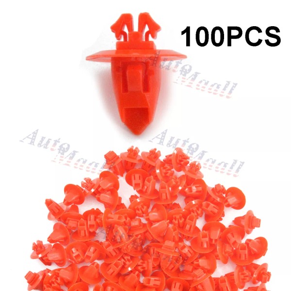 automaall 100pc Mudguard Fender Flare Moulding Retainer Clips For Toyota