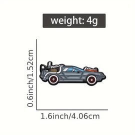 Time Machine Car Lapel Pin Badge Brooch