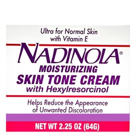 Nadinola Moisturizing Skin Tone Cream with Vitamin E and Hexylresorcinol, Helps Reduce Unwanted Discoloration 2.25 Oz
