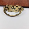 Tiazza 2Pcs Antique Brass Vintage Style Pulls Handle Bookcase Wardrobe