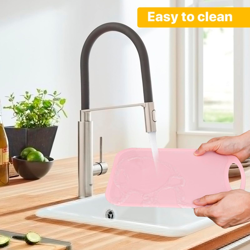 HMDZMR Cutting Coards for Kitchen,3 Piece Plastic Cutting Board Set,