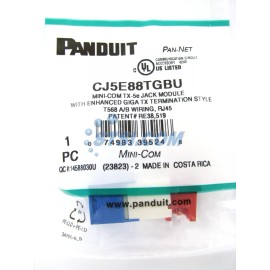 Panduit CJ5E88TGBU Cat5e Mini-Com Jack Blue ~STSI