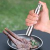Single Stainless Steel Salt and Pepper Grinder Set, Manual Refillable