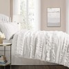 Lush Decor Belle 4 Piece Ruffled Shabby Chic White Comforter