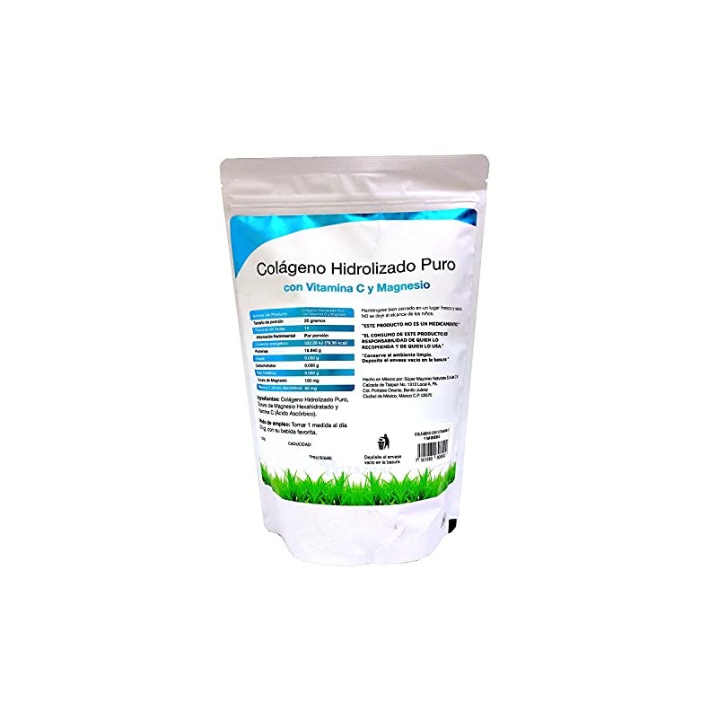 Colágeno Hidrolizado Puro con Vitamina C y Magnesio 300 grs