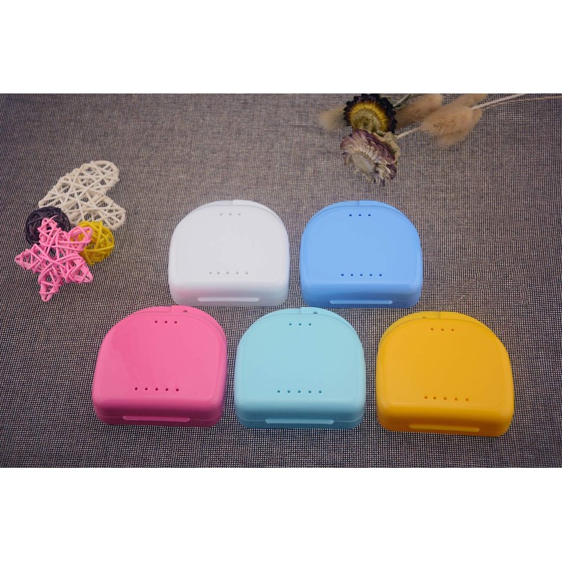 Wowlife Orthodontic Retainer Case Dental Container Denture Storage Boxes with