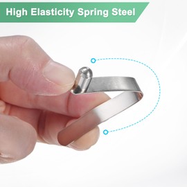 M METERXITY 10-Pack Kayak Paddle Snap 6mmx41mm Solid Single Pin V Shaped Spring Steel Tent Pole Clips Locking Clips for Camping/Kayak Paddle/Tent Pole Push Button Spring Snap Clips