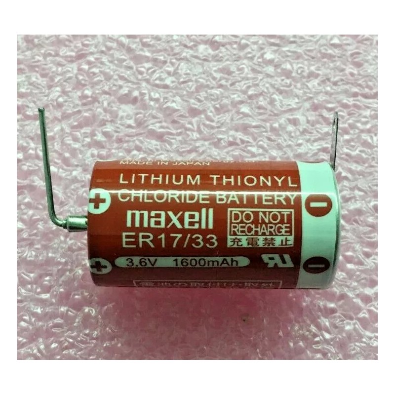 Maxell (5 PIECE LOT) ER17/33 N3 MX, 3.6V 1600mAh LITHIUM