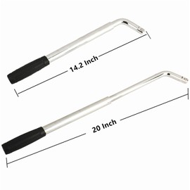 VIATOOLS 20" Universal Extended Lug Wrench 4 Way Heavy Duty Tire wrench Standard Sockets 17mm 19mm 21mm 23mm for Cross Wheel Wrench