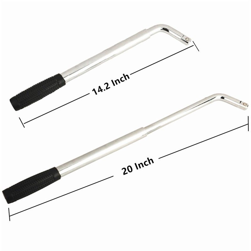 VIATOOLS 20" Universal Extended Lug Wrench 4 Way Heavy Duty