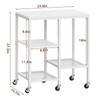 Kitchen Microwave Cart with Wheels,Coffee Bar Table Station,4-Tier Rolling Baker's