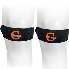 Solace Care IT Band Syndrome Compression Wrap Knee Support | Patellar Tendon Strap | Adjustable Jumper Runner Knee Band Brace | for Sports Exercise Osgood Schlatter Tendonitis Sprain Injury