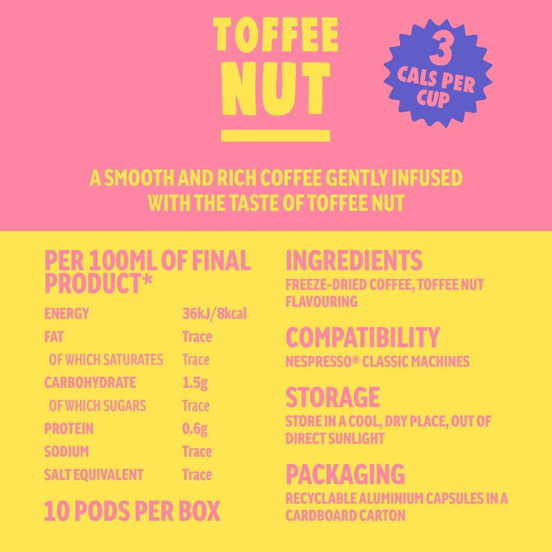 Little's Toffee Nut Coffee Capsules for Nespresso Coffee Machines (60