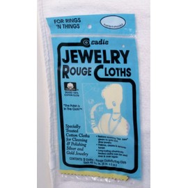 Silver Polishing Rouge Cloth 100% Treated Cotton Polishing Cleaning Cloth for Gold Jewelries Platinum and Silverware Reusable Rouge Cloths Restore Shines 6 x 8 1 Pack