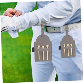 Outanaya Leather Golf Bag Tag Tee Holder Golf Tee Carrier for Golfing Containers