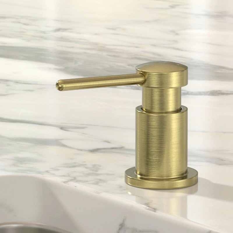 Lava Odoro Gold Soap Dispenser for Kitchen Sink, Modern Brass