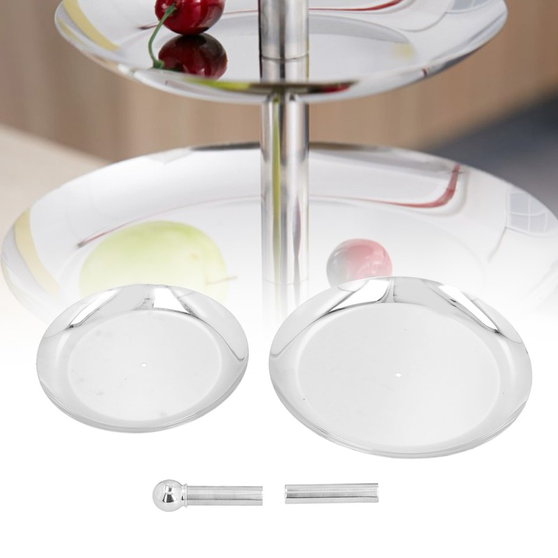 Fruit Tray Stainless Steel 2 Layers Multifunctional Durable Self Service